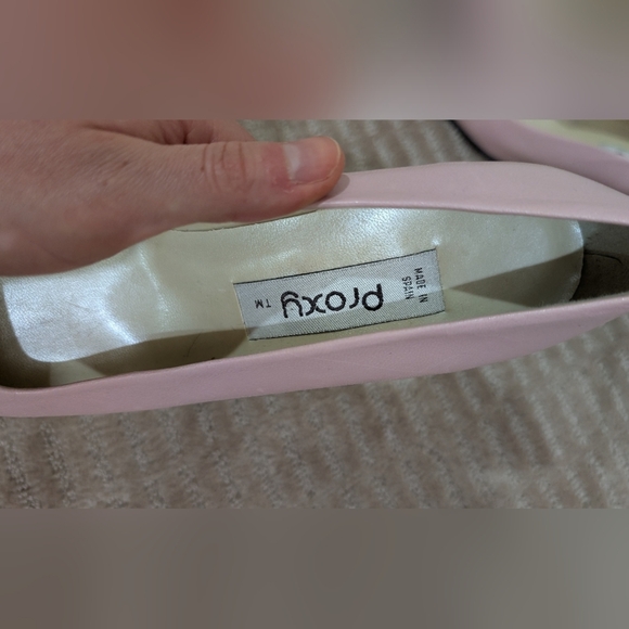 Vintage Spanish Made Pink Square Toe Heels Size 7 - Picture 4 of 9